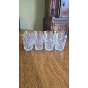 Thomas Webb Cut Crystal Old Fashioned Whiskey Glasses Tumblers Set 8 England